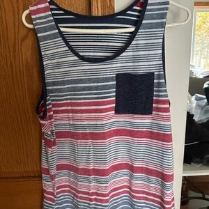 Mossimo Supply Co. Red, Blue, and White Striped Tank Top
